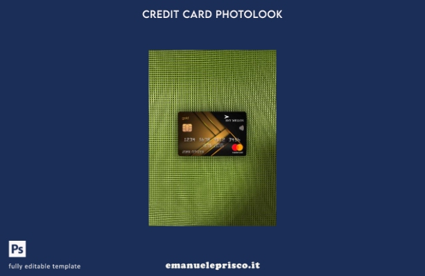 modello frontale photolook mastercard oro USA Bank of New York Mellon stile veri